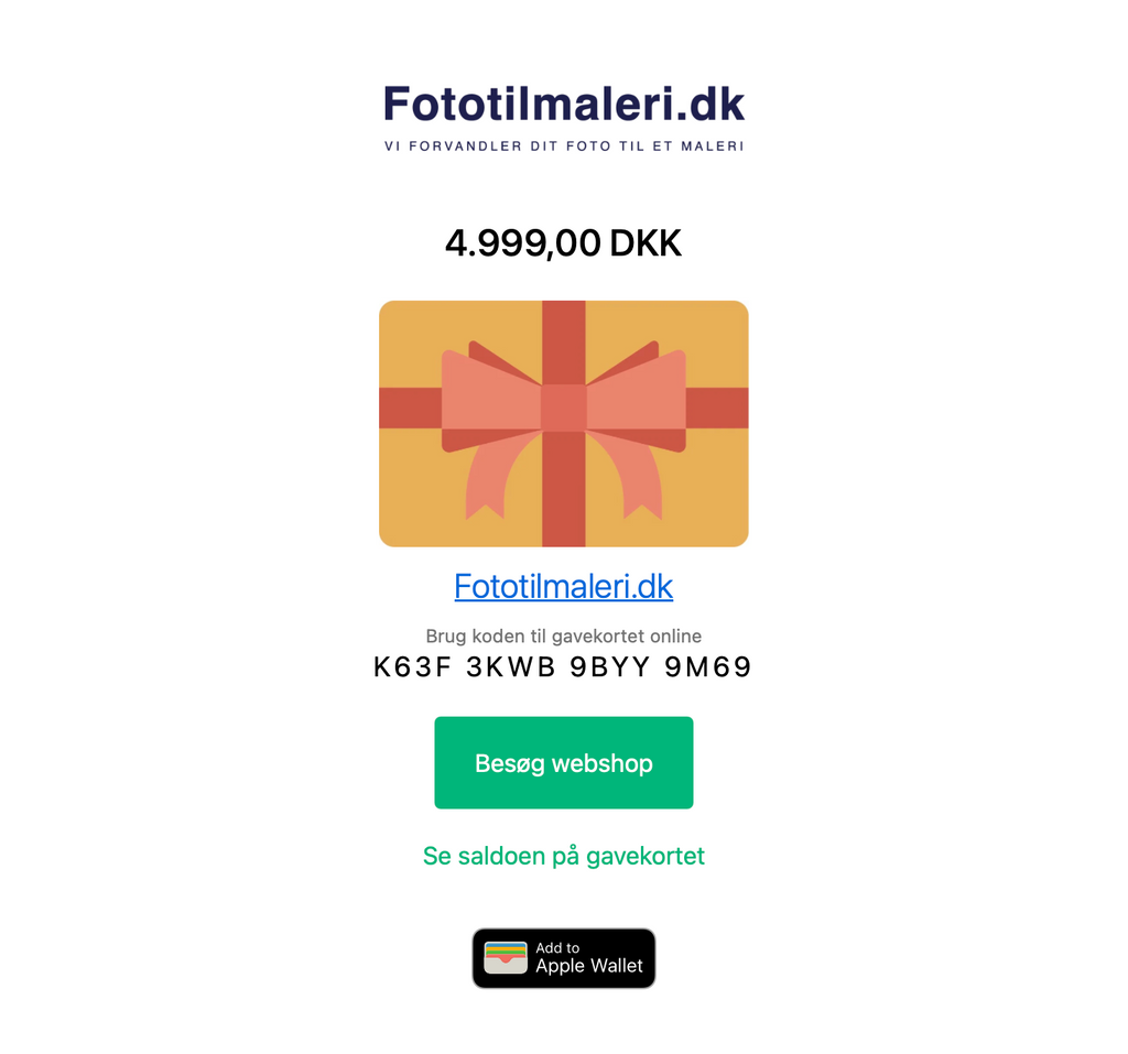 Geschenkgutschein als Geschenk verpackt - persönliches handgemaltes Gemälde
