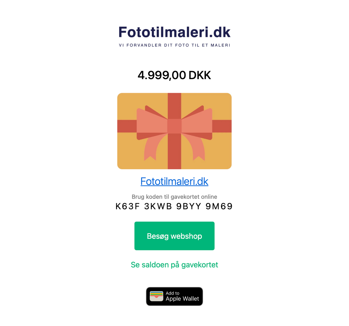 Geschenkgutschein als Geschenk verpackt - persönliches handgemaltes Gemälde